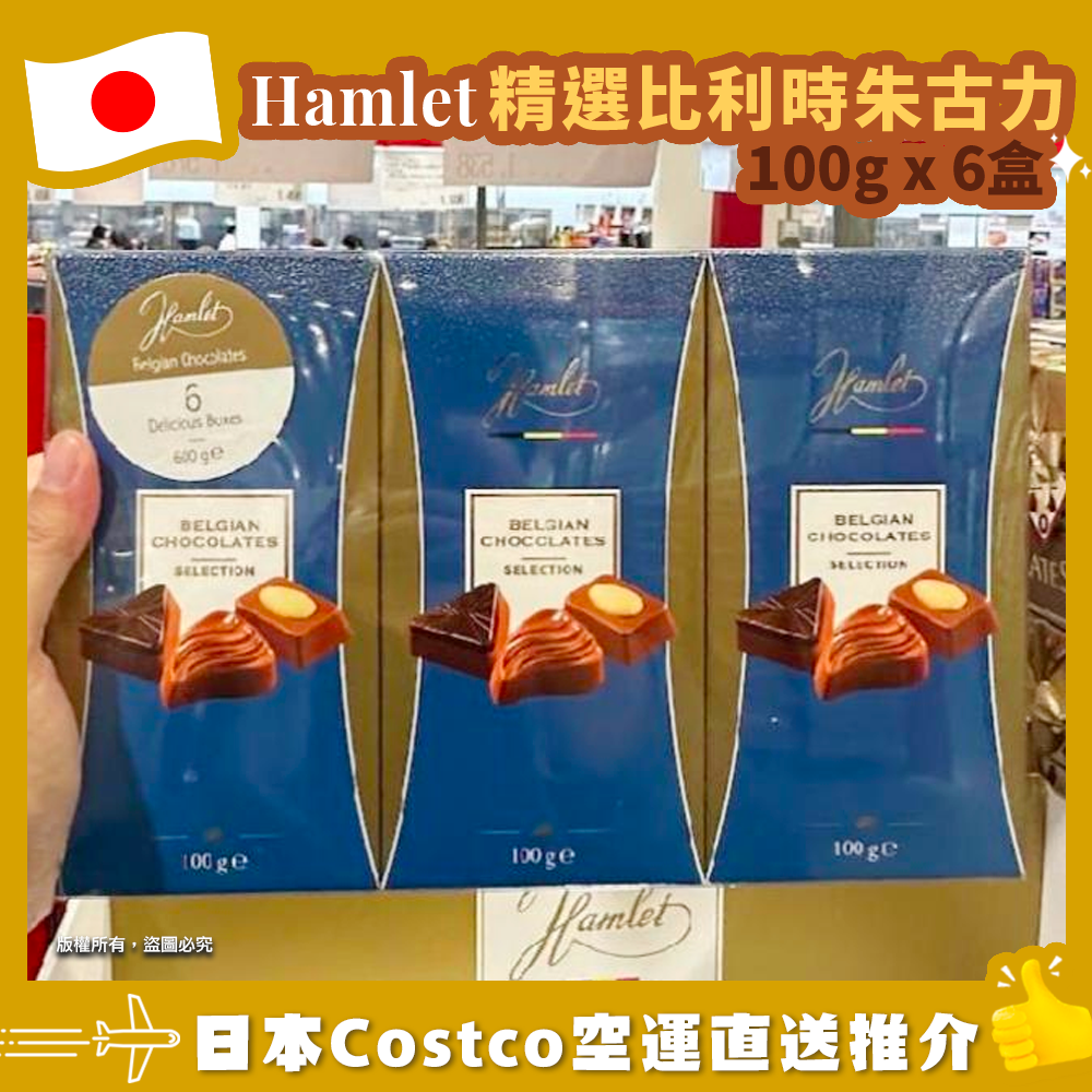 【日本Costco空運直送】Hamlet 精選比利時朱古力 100g x 6盒