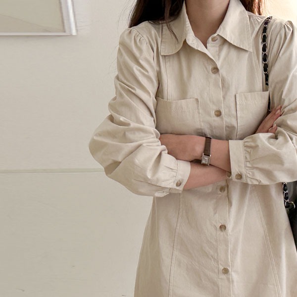realcoco - [봄원피스] 라이엘 셔츠 미니 원피스 - 4 Color (출근룩/하객룩)♡韓國女裝連身裙
