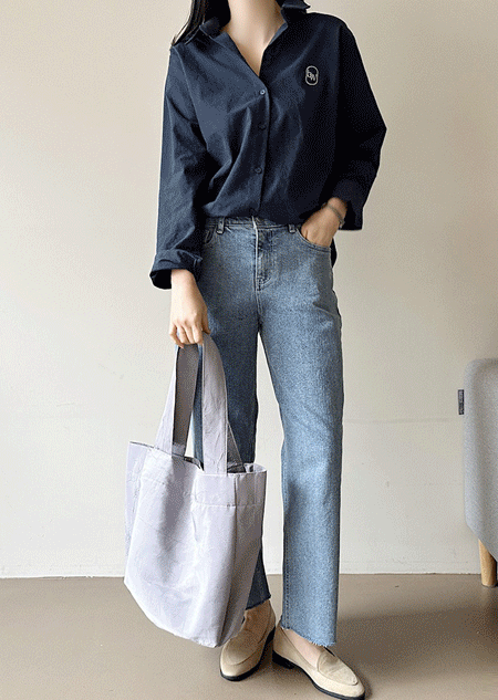 misharp-내추럴 코튼 자수 셔츠 (3 color)♡韓國女裝上衣