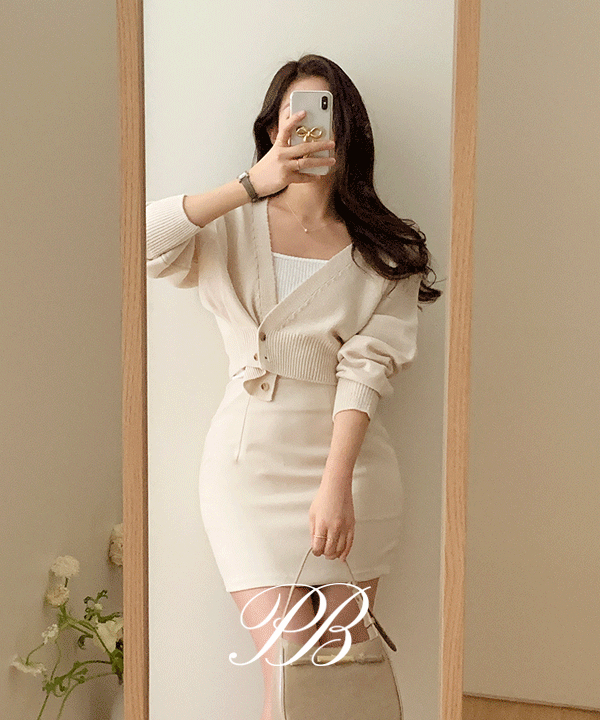 perbit - [봄할인전~70%] 르넬 투웨이 랩 니트가디건 - 3color♡韓國女裝外套