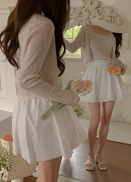 reine - [데이트룩/봄신상] 가르시 잔셔링 플레어 스커트 (2colors) new♡韓國女裝裙