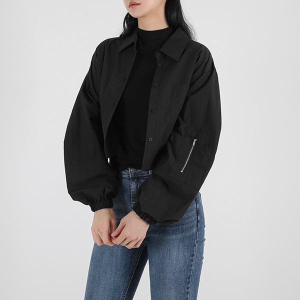 174-[키큰여자]헤어븐*셔링크롭셔츠자켓♡韓國女裝外套